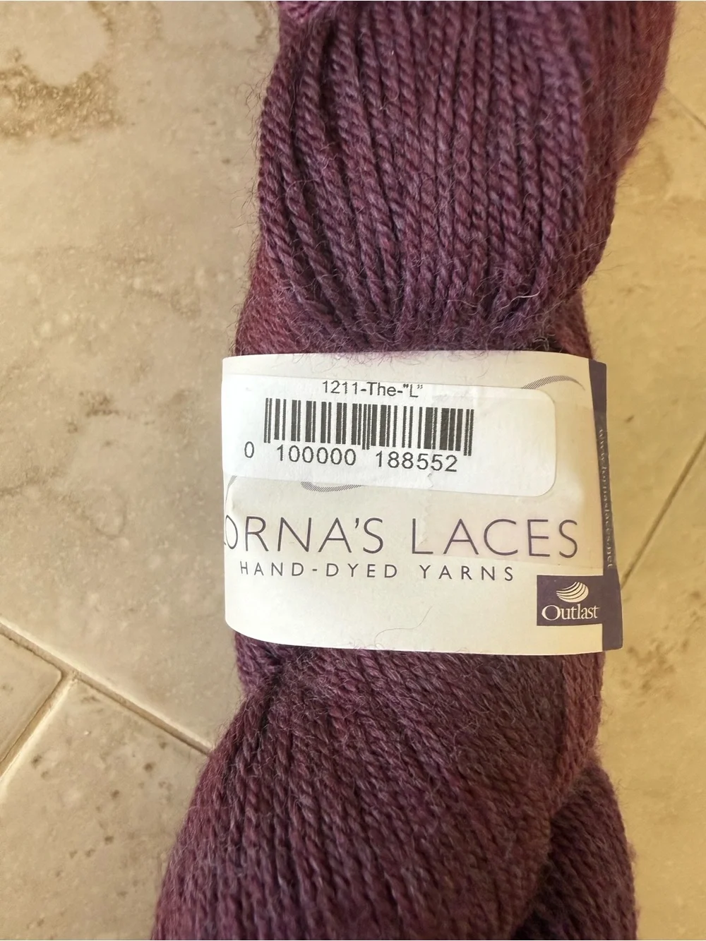 Lorna's Laces Hand-Dyed Yarn in Plum - The “L”